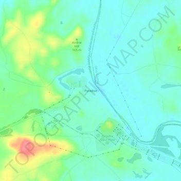 Paradise topographic map, elevation, terrain