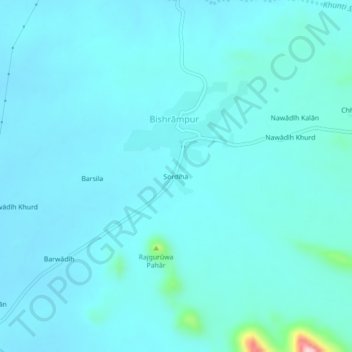 Sordiha topographic map, elevation, terrain