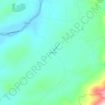 North Jay topographic map, elevation, terrain