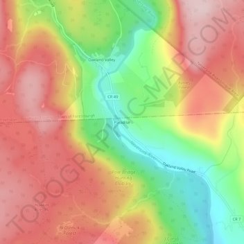 Paradise topographic map, elevation, terrain