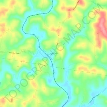 Dyesville topographic map, elevation, terrain