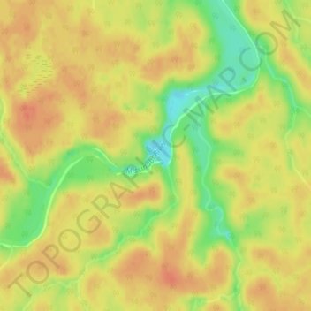 Thunder Falls topographic map, elevation, terrain