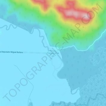 Tagaçaba topographic map, elevation, terrain