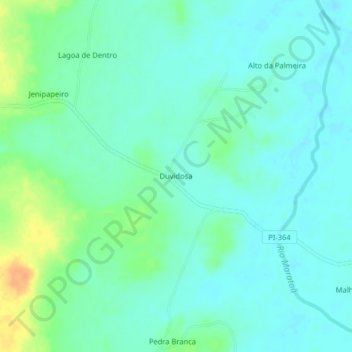 Duvidosa topographic map, elevation, terrain