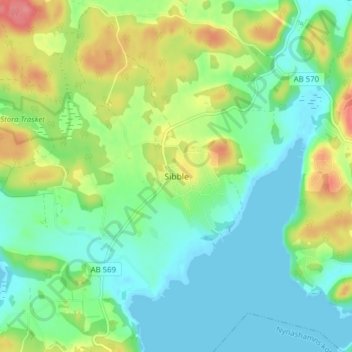 Sibble topographic map, elevation, terrain