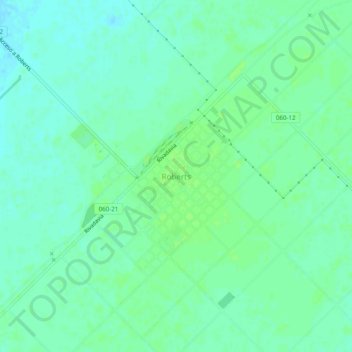Roberts topographic map, elevation, terrain