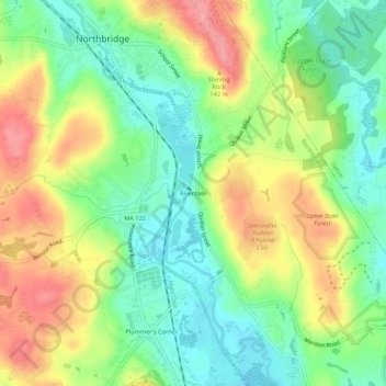 Riverdale topographic map, elevation, terrain