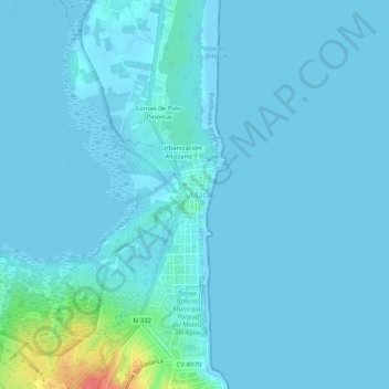 La Mata topographic map, elevation, terrain