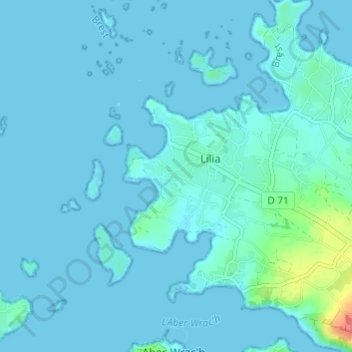 Penn Kear topographic map, elevation, terrain