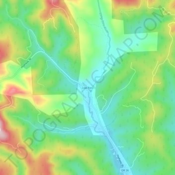 Low Pass topographic map, elevation, terrain