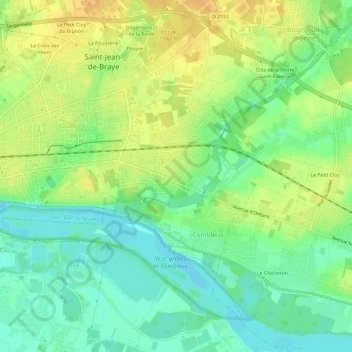Clos de GuigneGault topographic map, elevation, terrain