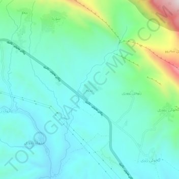 Nerwa topographic map, elevation, terrain