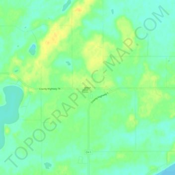 Amor topographic map, elevation, terrain