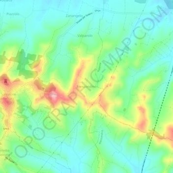 Frescondino topographic map, elevation, terrain