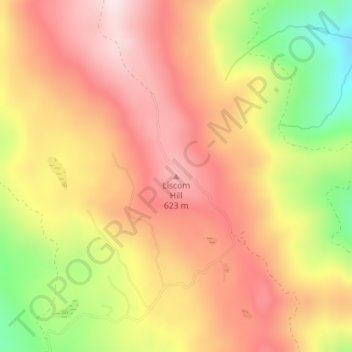 Liscom Hill topographic map, elevation, terrain