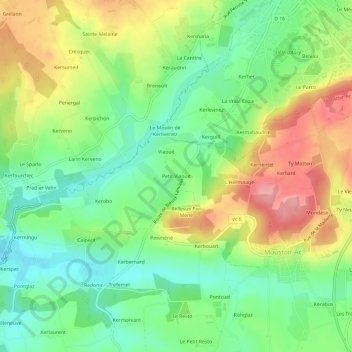 Petit Viaouit topographic map, elevation, terrain