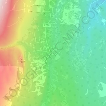 Storgräftån topographic map, elevation, terrain