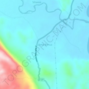 Silima Banua topographic map, elevation, terrain