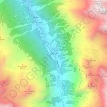 Stillebach topographic map, elevation, terrain