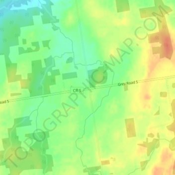 Kilsyth topographic map, elevation, terrain