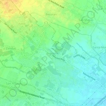 Natividad topographic map, elevation, terrain