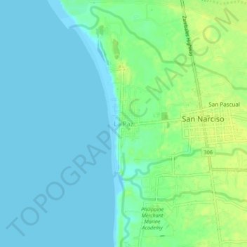 La Paz topographic map, elevation, terrain