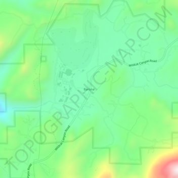 Barona topographic map, elevation, terrain