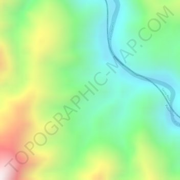 Putumayo topographic map, elevation, terrain
