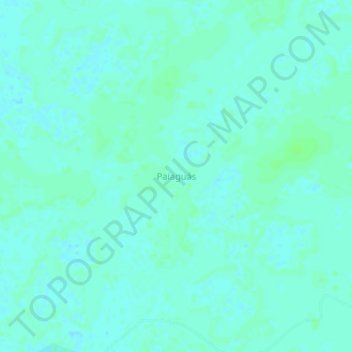 Paiaguás topographic map, elevation, terrain