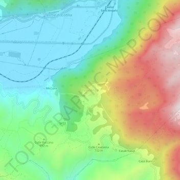 Pendenza topographic map, elevation, terrain