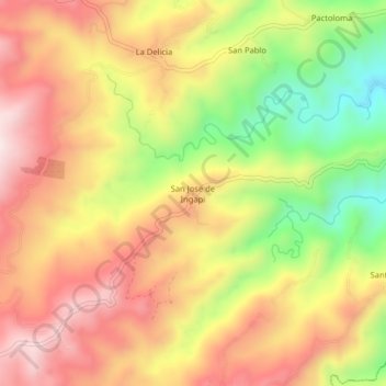 San Jose de Ingapi topographic map, elevation, terrain