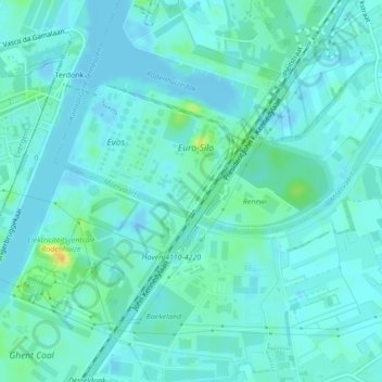 Rodenhuize topographic map, elevation, terrain