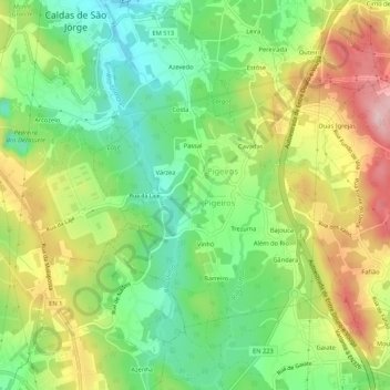 Quintã topographic map, elevation, terrain