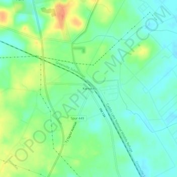 Karnack topographic map, elevation, terrain