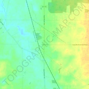 Dorset topographic map, elevation, terrain