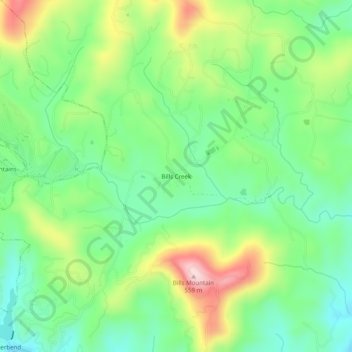 Bills Creek topographic map, elevation, terrain