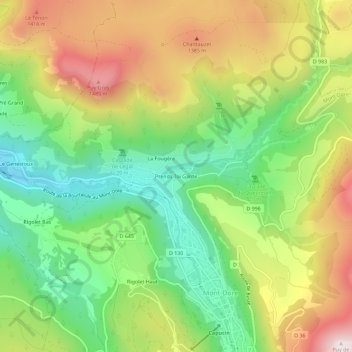 Prends Toi Garde topographic map, elevation, terrain