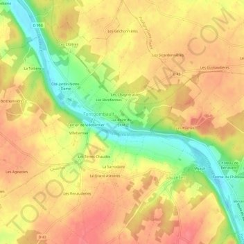 Le Point du Jour topographic map, elevation, terrain