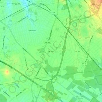 Carman topographic map, elevation, terrain
