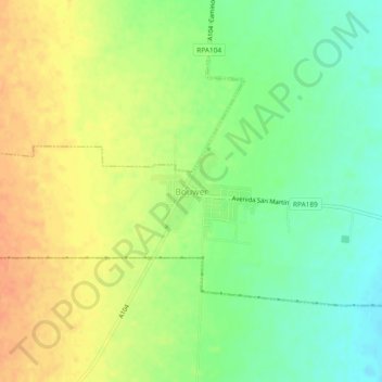 Bouwer topographic map, elevation, terrain