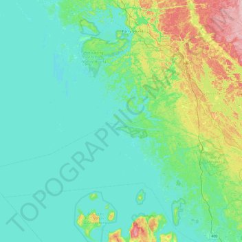 Hurontario Island topographic map, elevation, terrain