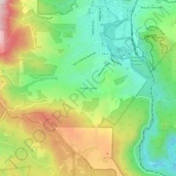 Forest Lakes topographic map, elevation, terrain