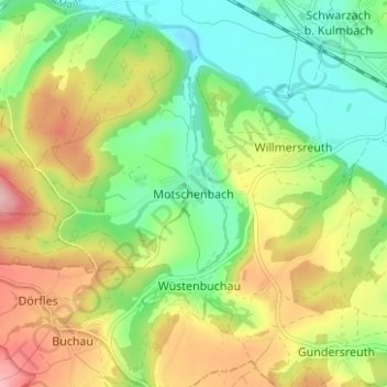 Motschenbach topographic map, elevation, terrain