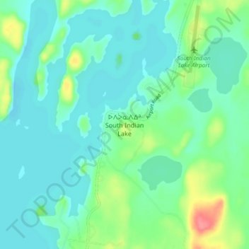O-Pipon-Na-Piwin Cree Nation topographic map, elevation, terrain