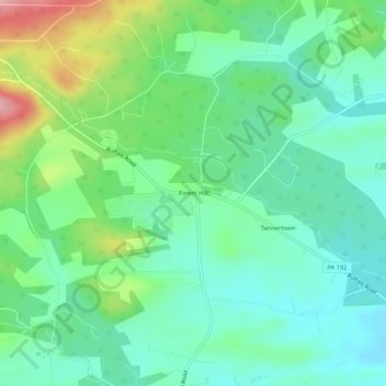 Forest Hill topographic map, elevation, terrain