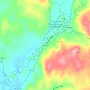 Stissing topographic map, elevation, terrain