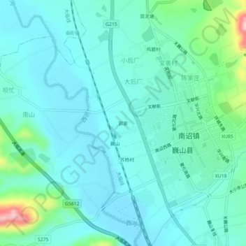 郭家 topographic map, elevation, terrain