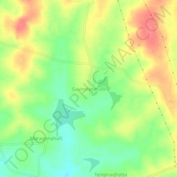 Govindanahalli topographic map, elevation, terrain