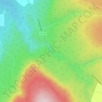 Martin Falls topographic map, elevation, terrain