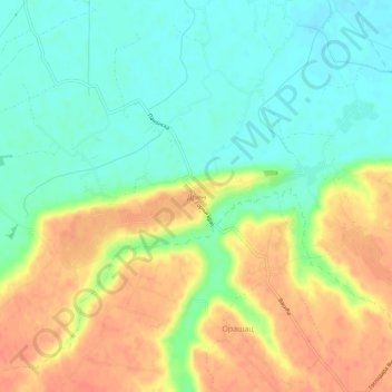 Dren topographic map, elevation, terrain